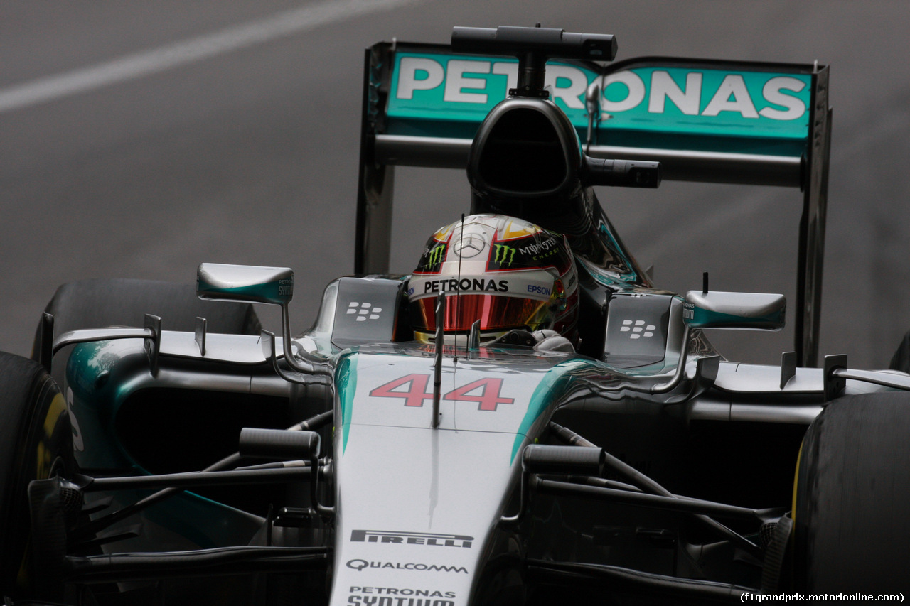 GP MONACO, 23.05.2015- Prove Libere 3, Lewis Hamilton (GBR) Mercedes AMG F1 W06