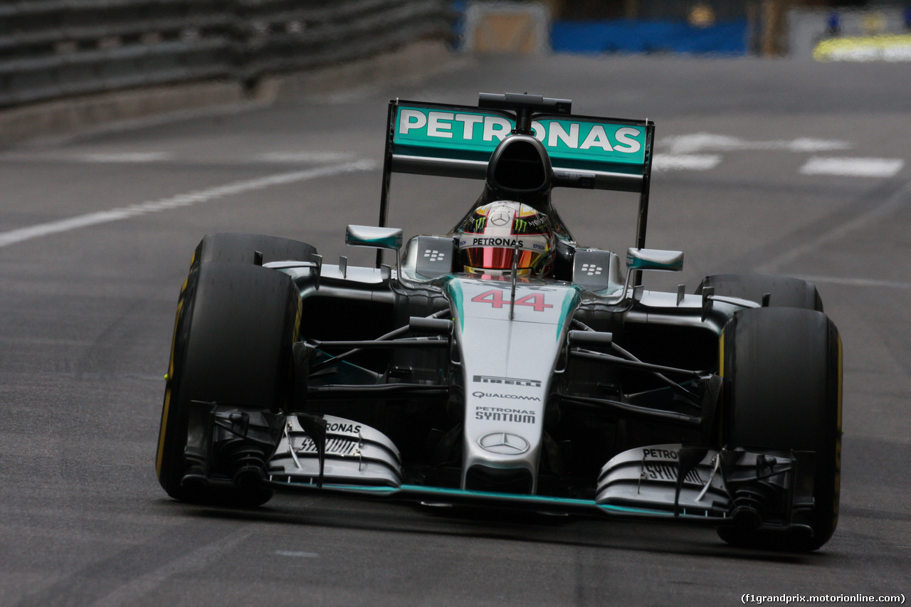 GP MONACO, 23.05.2015- Prove Libere 3, Lewis Hamilton (GBR) Mercedes AMG F1 W06