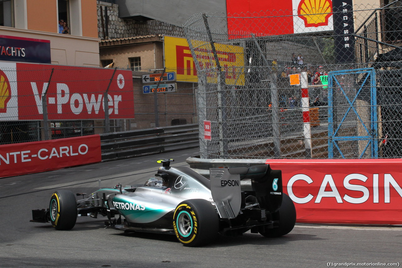 GP MONACO, 23.05.2015- Prove Libere 3, Nico Rosberg (GER) Mercedes AMG F1 W06