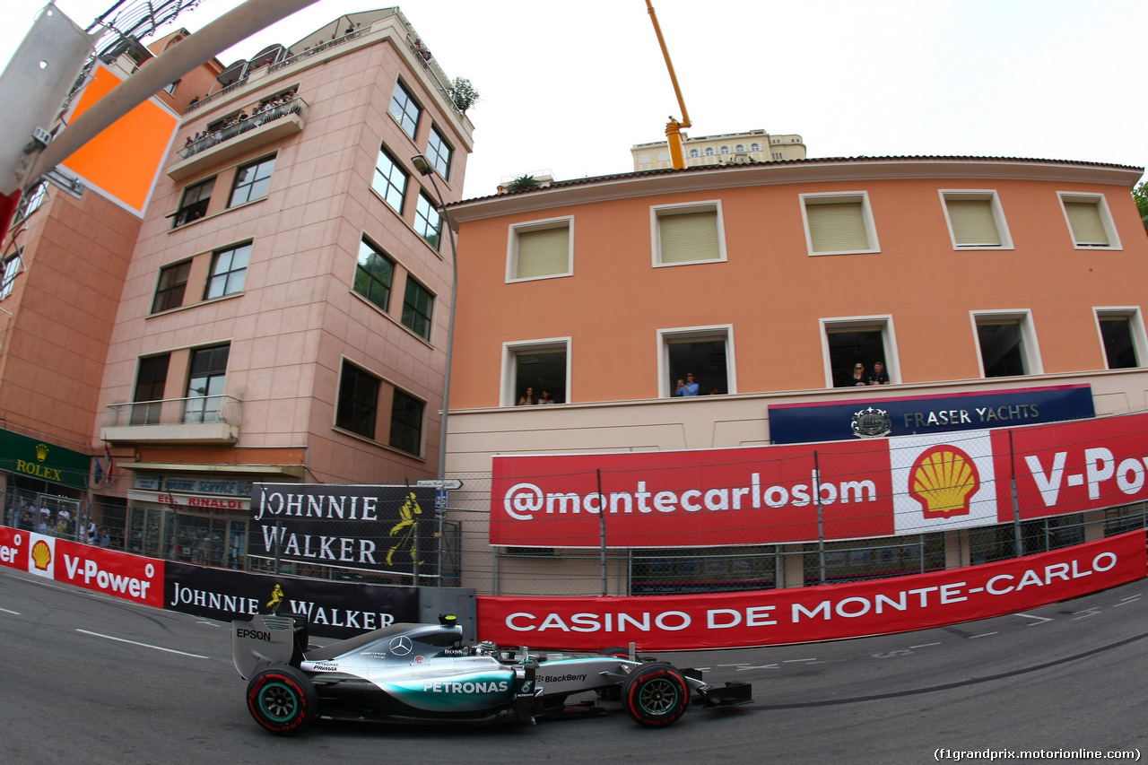 GP MONACO, 23.05.2015- Prove Libere 3, Nico Rosberg (GER) Mercedes AMG F1 W06
