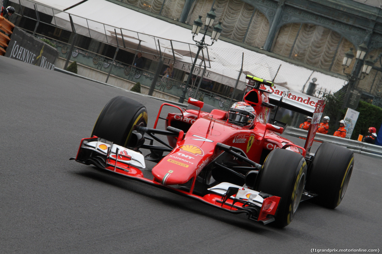 GP MONACO, 23.05.2015- Prove Libere 3, Kimi Raikkonen (FIN) Ferrari SF15-T