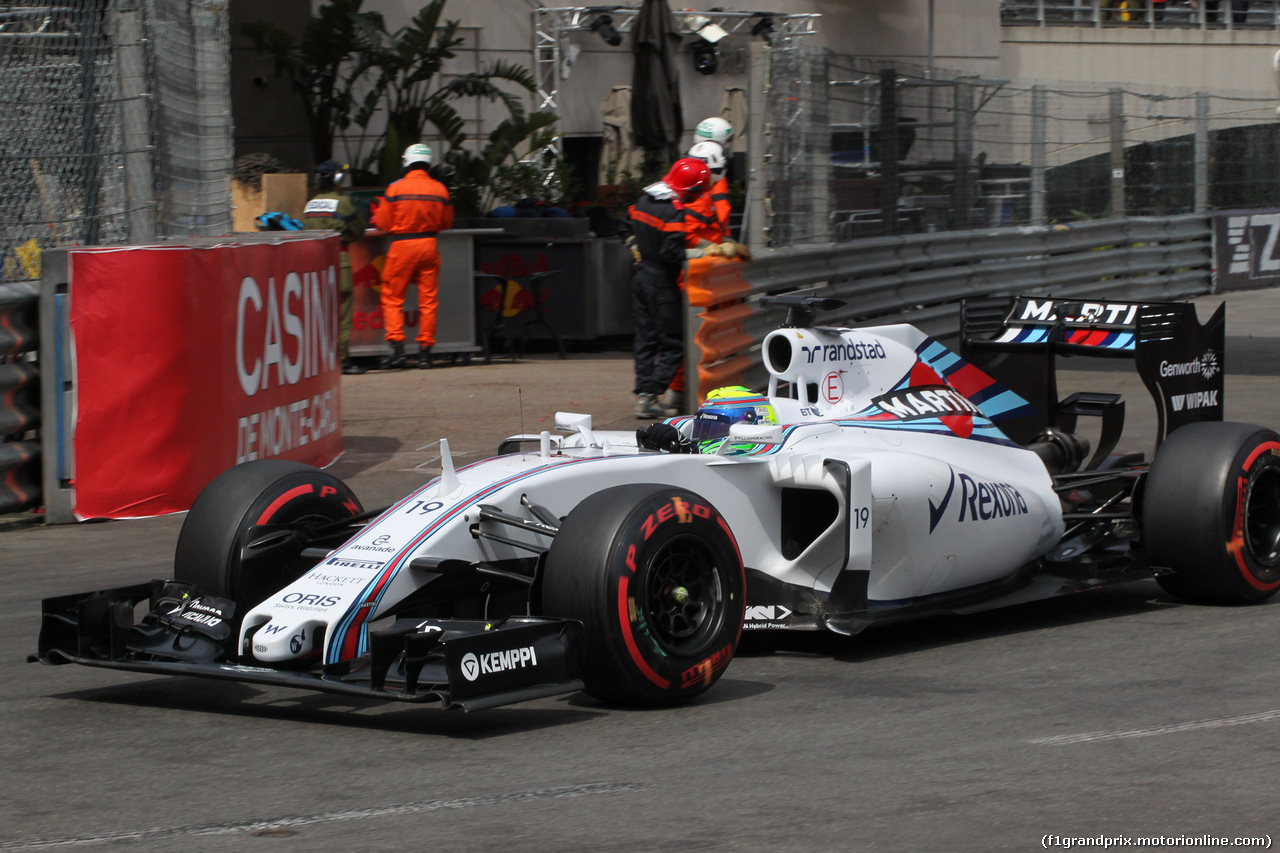 GP MONACO, 23.05.2015- Prove Libere 3, Felipe Massa (BRA) Williams F1 Team FW37