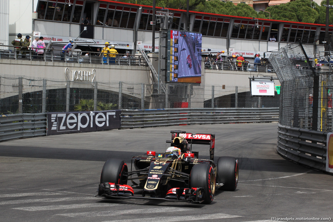 GP MONACO, 23.05.2015- Prove Libere 3, Romain Grosjean (FRA) Lotus F1 Team E23
