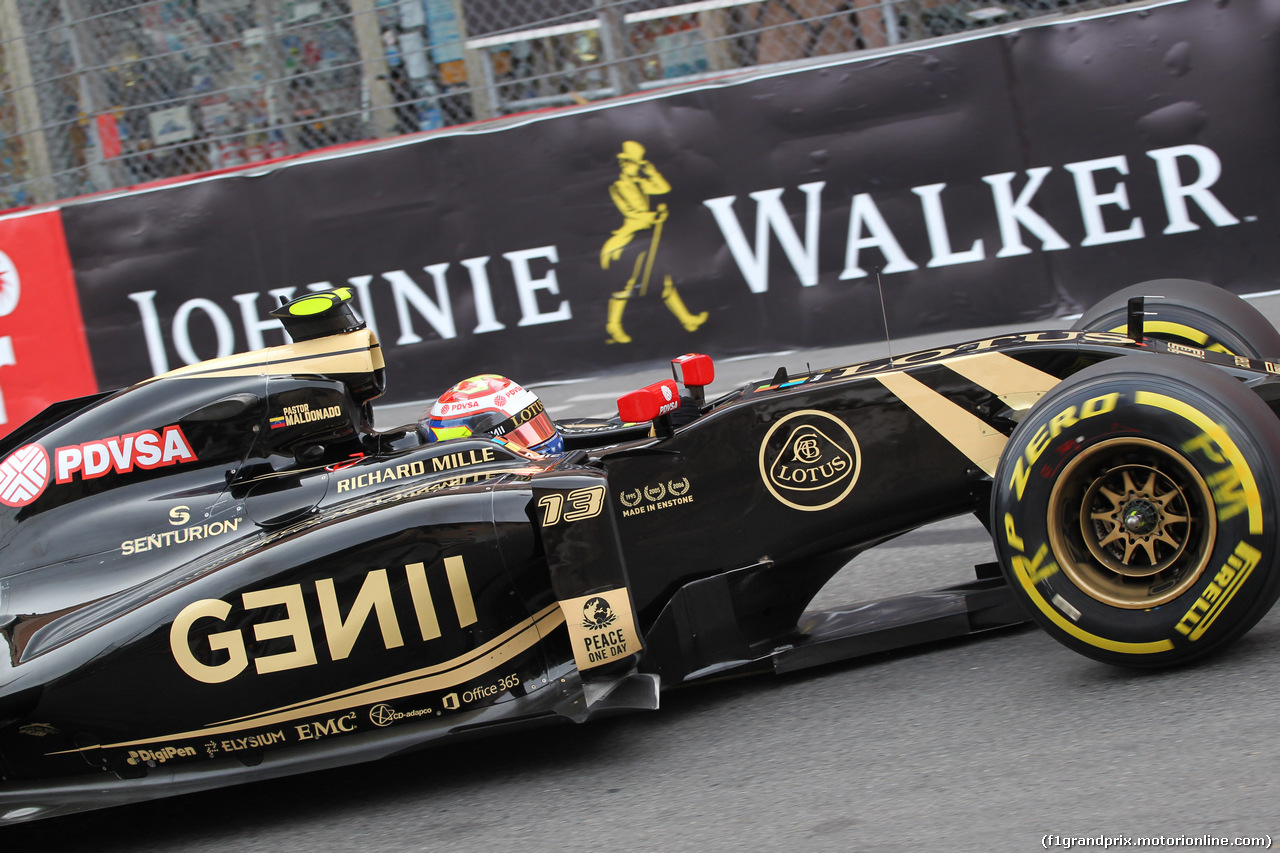 GP MONACO, 23.05.2015- Prove Libere 3, Pastor Maldonado (VEN) Lotus F1 Team E23