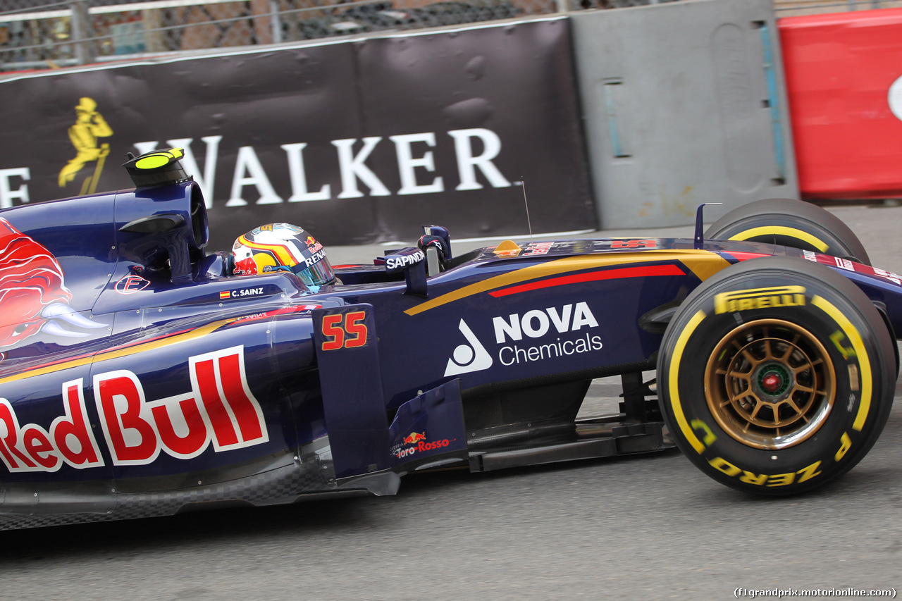 GP MONACO, 23.05.2015- Prove Libere 3, Carlos Sainz Jr (ESP) Scuderia Toro Rosso STR10