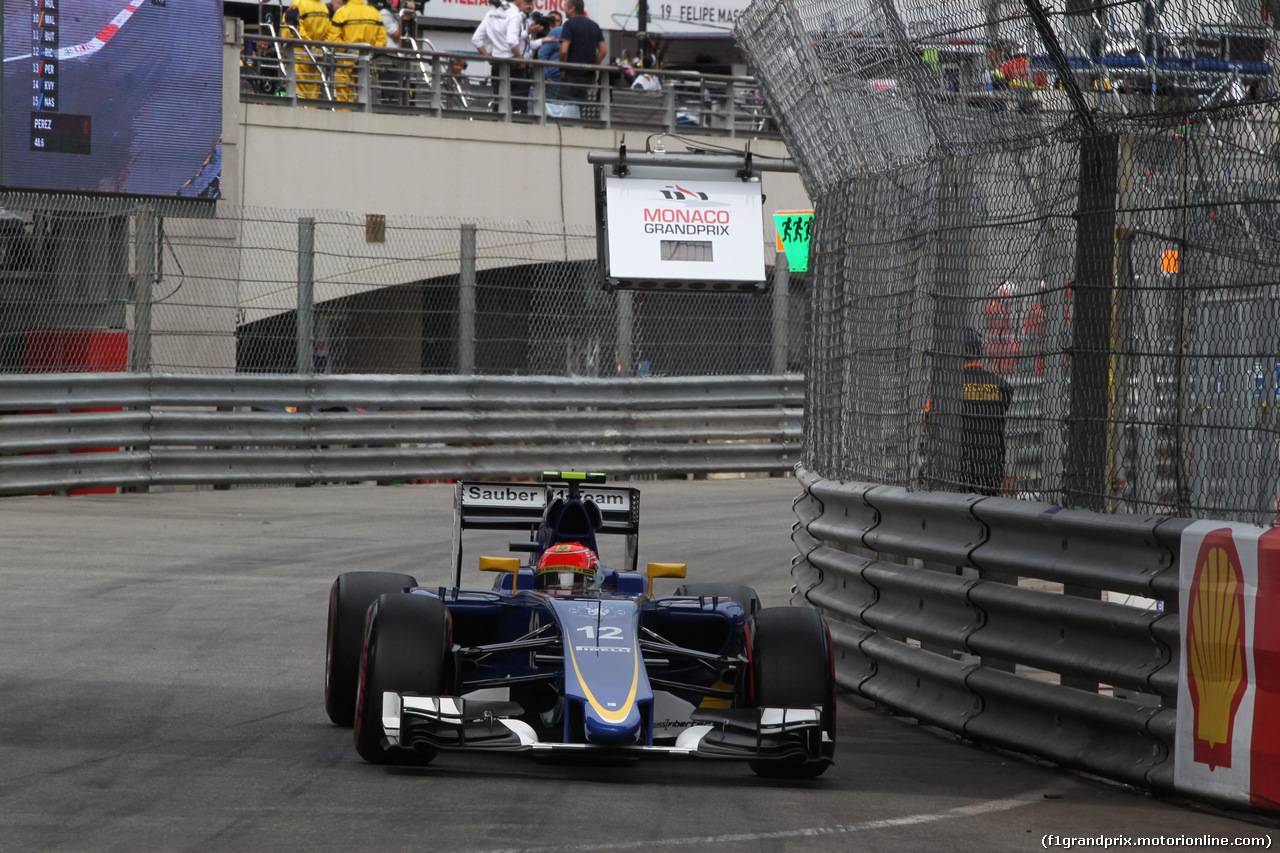 GP MONACO, 23.05.2015- Prove Libere 3, Felipe Nasr (BRA) Sauber C34