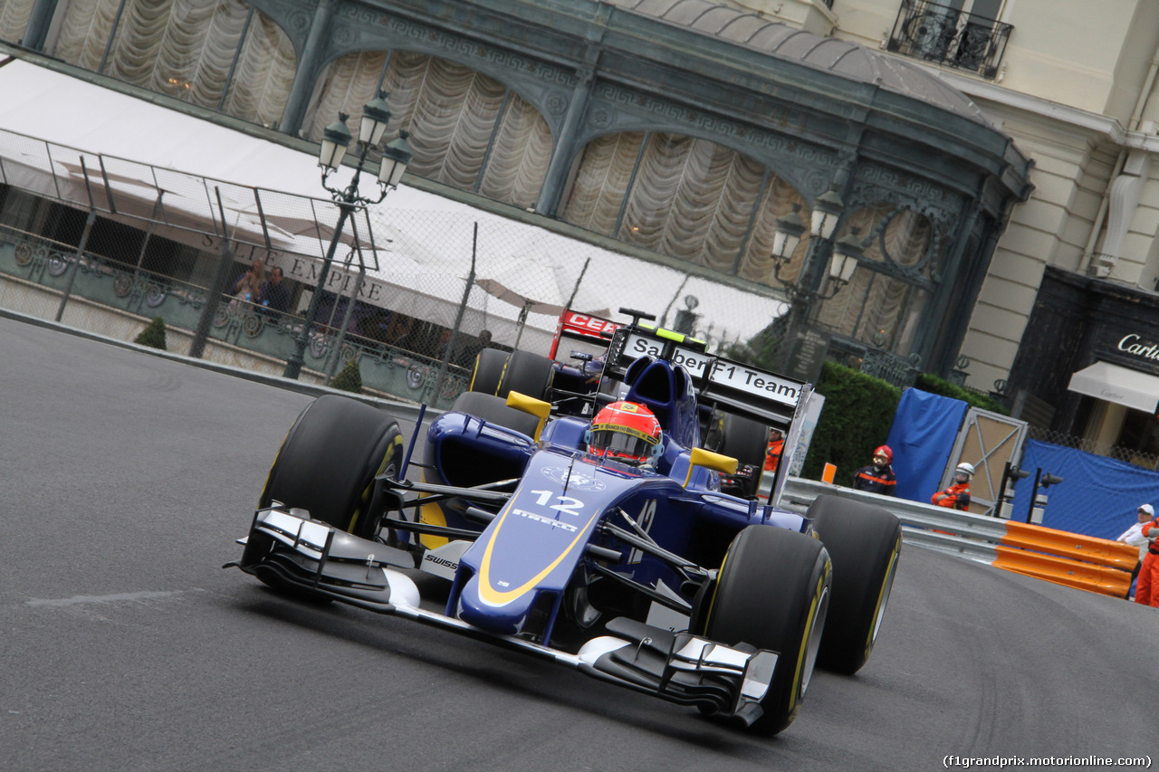 GP MONACO, 23.05.2015- Prove Libere 3, Felipe Nasr (BRA) Sauber C34