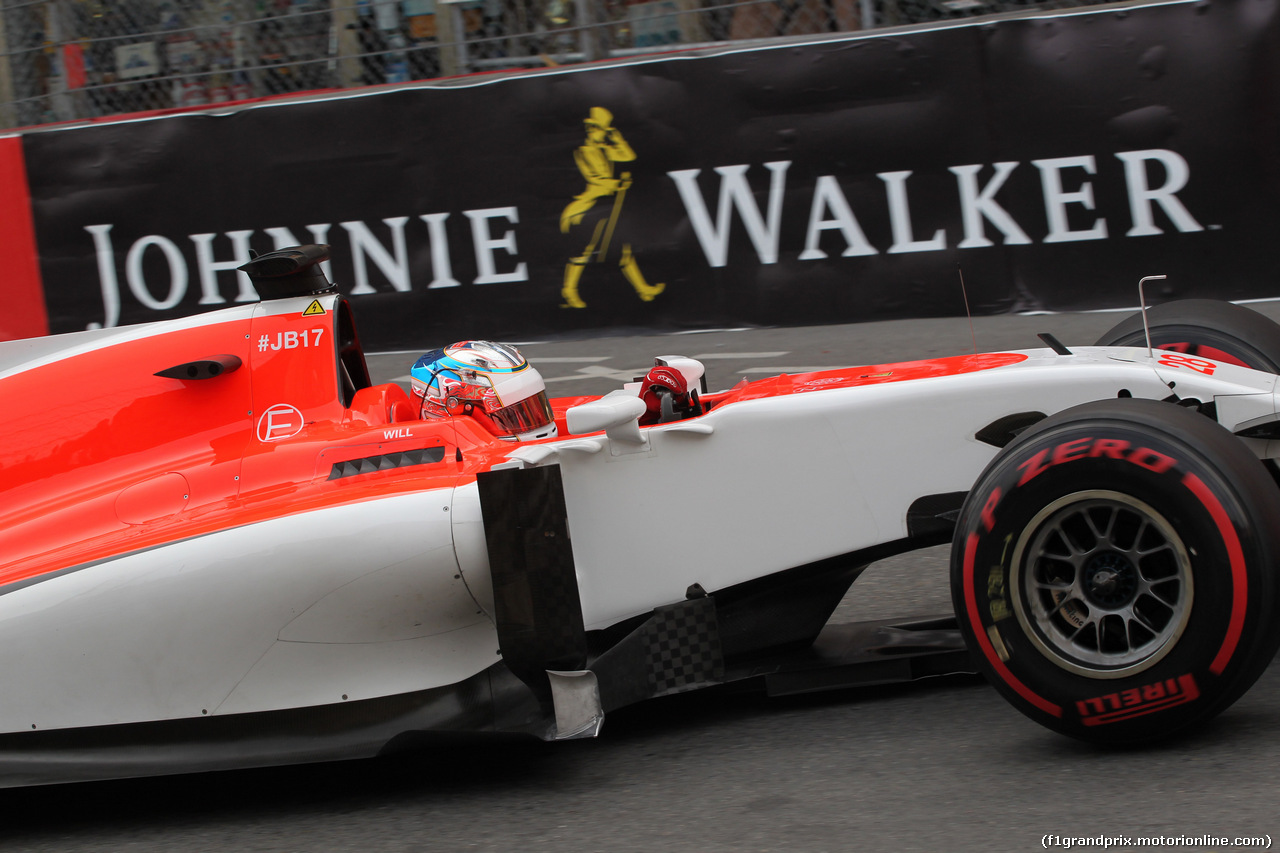 GP MONACO, 23.05.2015- Prove Libere 3, William Stevens (GBR) Manor Marussia F1 Team