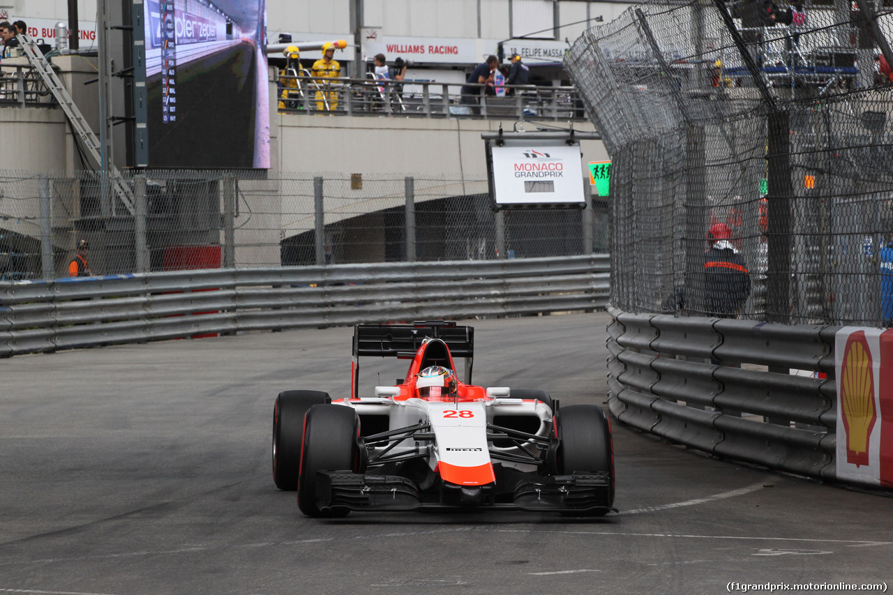 GP MONACO, 23.05.2015- Prove Libere 3, William Stevens (GBR) Manor Marussia F1 Team