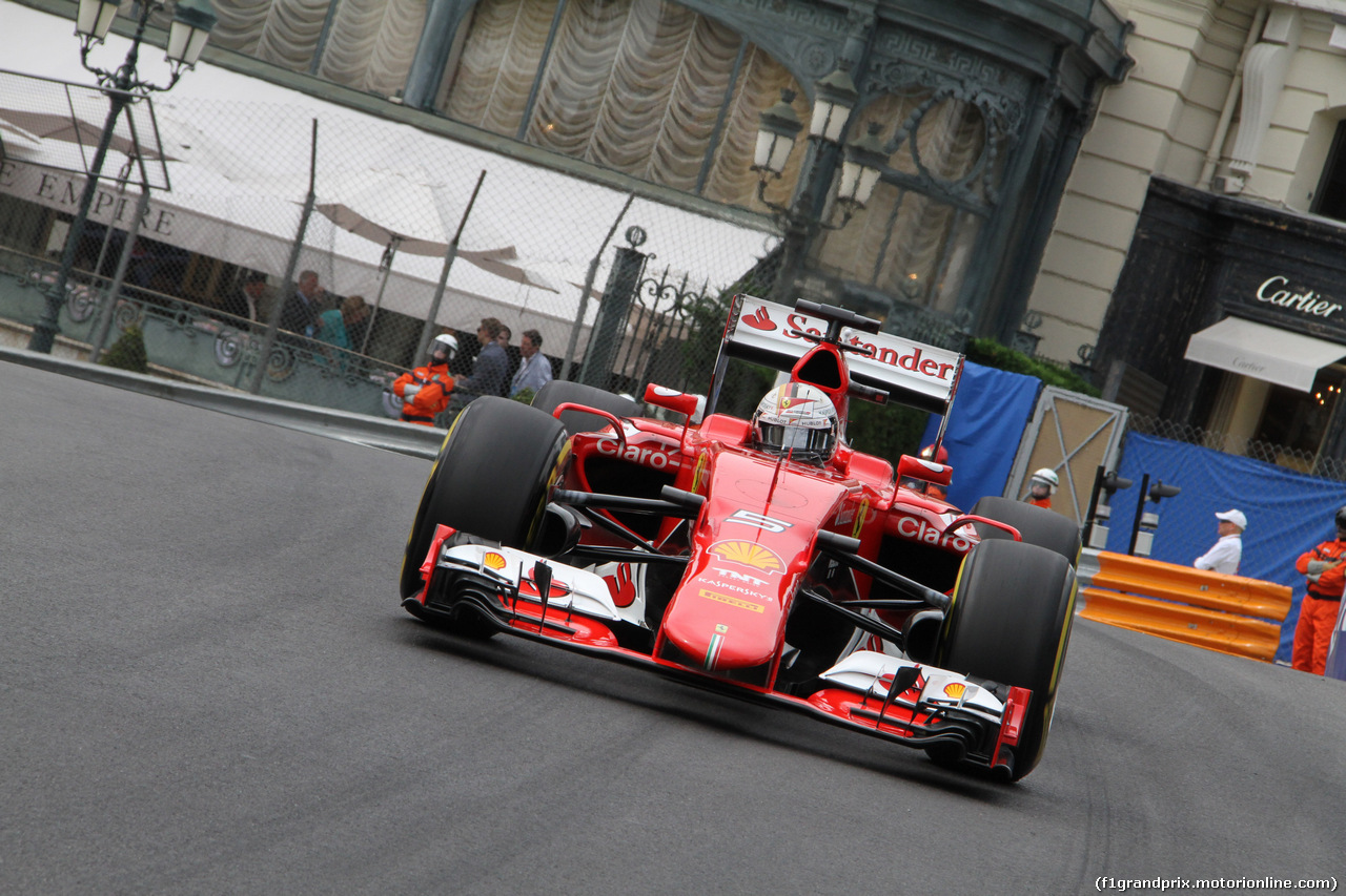 GP MONACO, 23.05.2015- Prove Libere 3, Sebastian Vettel (GER) Ferrari SF15-T