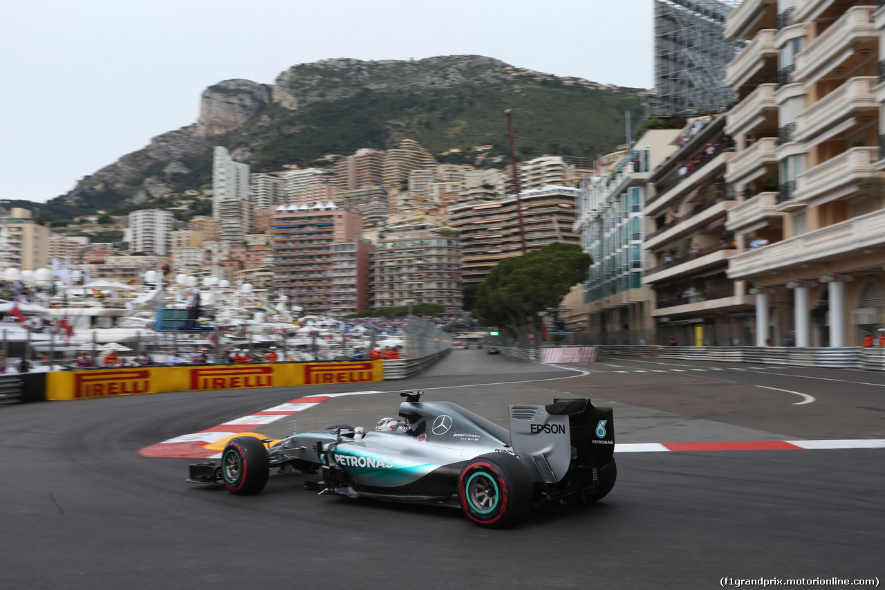 GP MONACO, 23.05.2015- Prove Libere 3, Lewis Hamilton (GBR) Mercedes AMG F1 W06