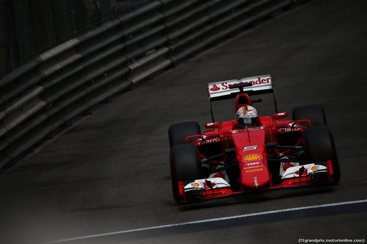 GP MONACO, 23.05.2015- Prove Libere 3, Sebastian Vettel (GER) Ferrari SF15-T