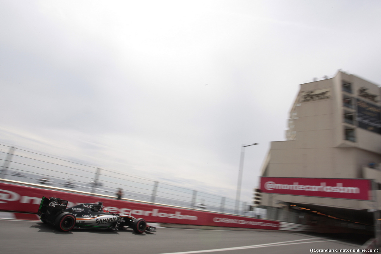 GP MONACO, 23.05.2015- Prove Libere 3, Nico Hulkenberg (GER) Sahara Force India F1 VJM08