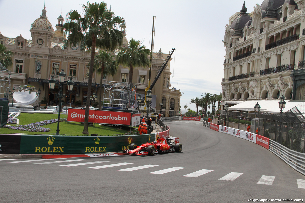 GP MONACO, 23.05.2015- Prove Libere 3, Kimi Raikkonen (FIN) Ferrari SF15-T