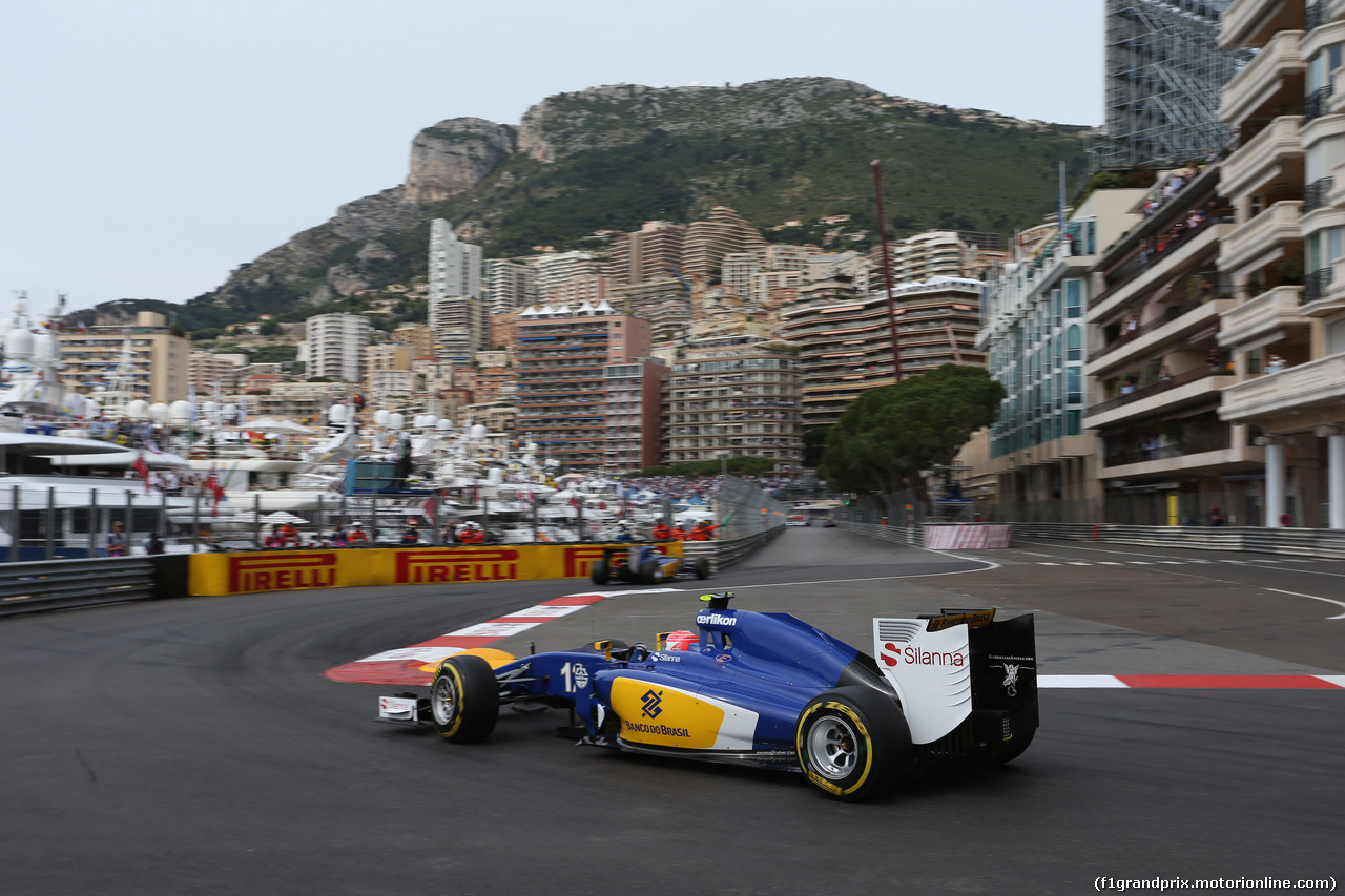 GP MONACO, 23.05.2015- Prove Libere 3, Felipe Nasr (BRA) Sauber C34