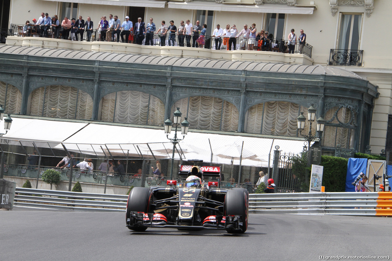 GP MONACO, 23.05.2015- Prove Libere 3, Romain Grosjean (FRA) Lotus F1 Team E23