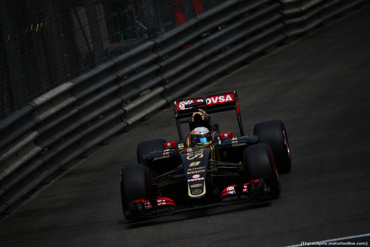 GP MONACO, 23.05.2015- Prove Libere 3, Romain Grosjean (FRA) Lotus F1 Team E23