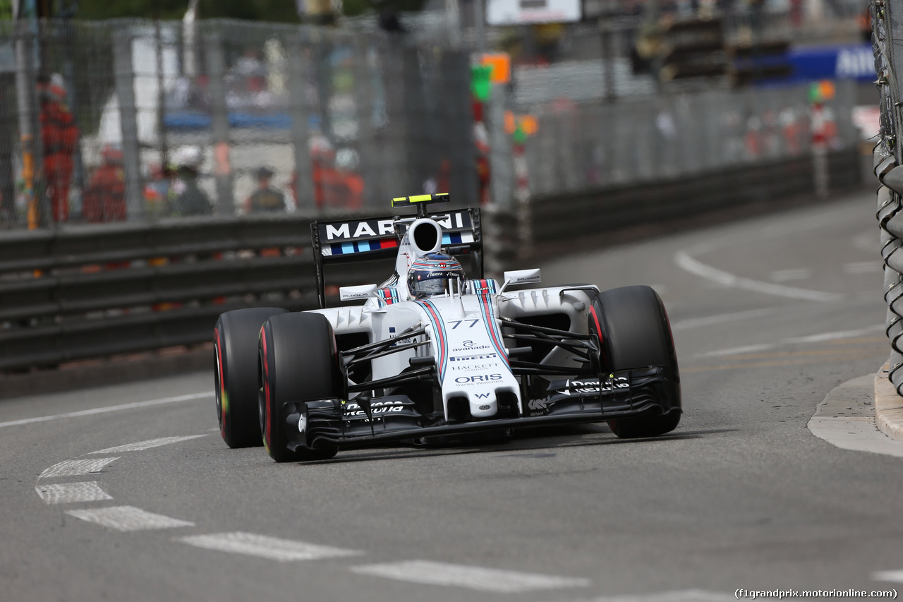 GP MONACO, 23.05.2015- Prove Libere 3, Valtteri Bottas (FIN) Williams F1 Team FW37