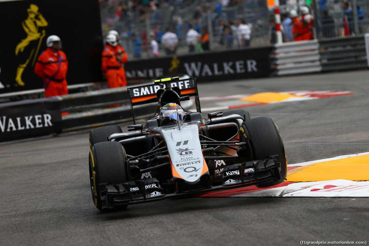 GP MONACO, 23.05.2015- Prove Libere 3, Sergio Perez (MEX) Sahara Force India F1 Team VJM08
