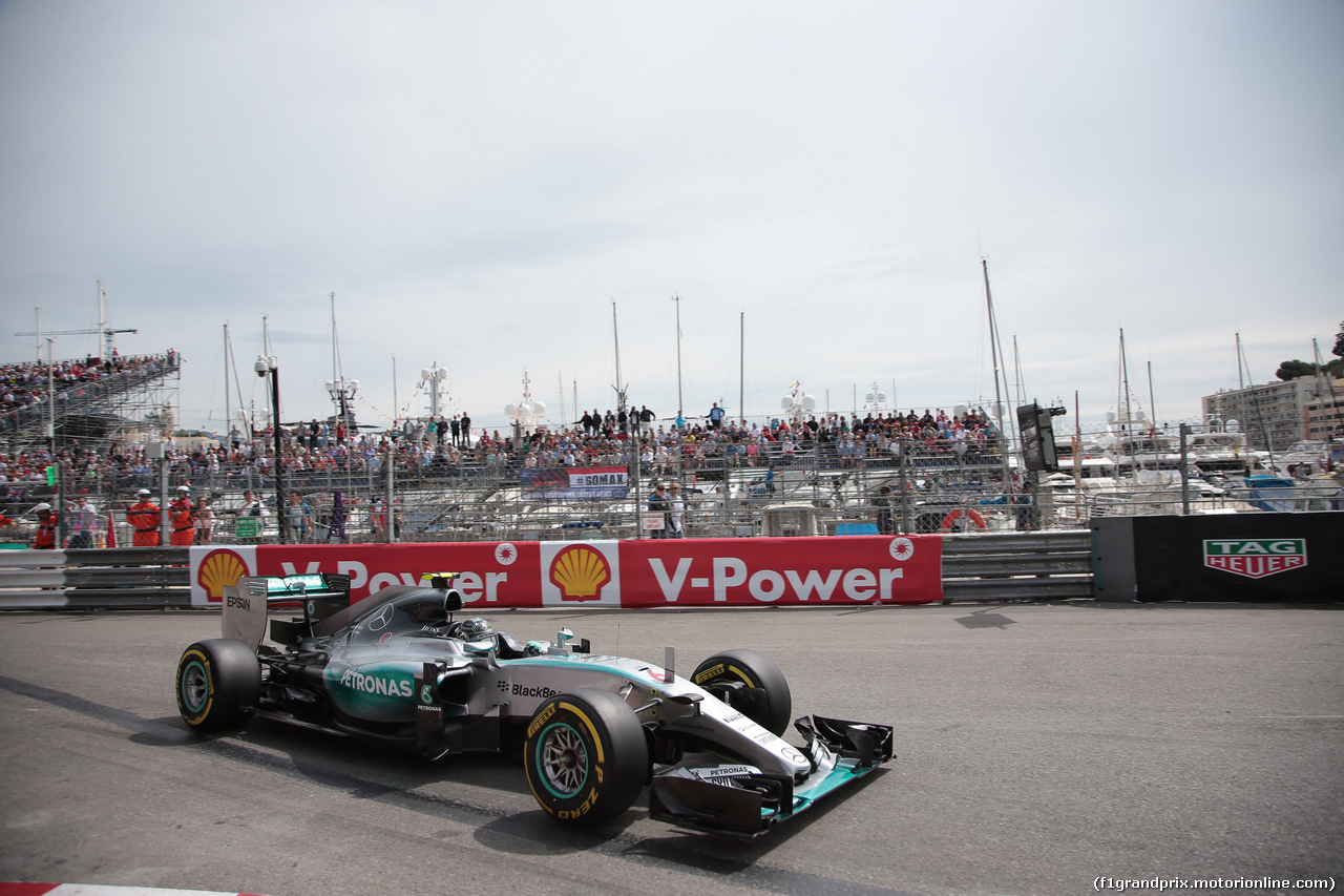 GP MONACO, 23.05.2015- Prove Libere 3, Nico Rosberg (GER) Mercedes AMG F1 W06