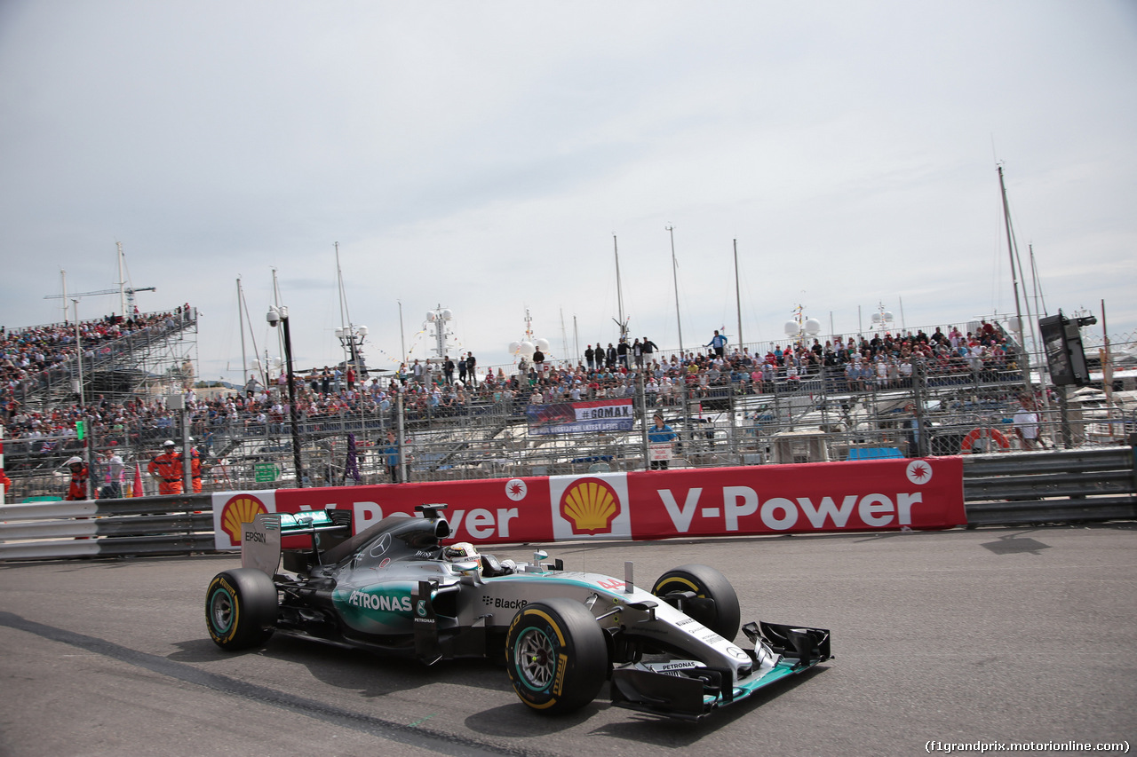GP MONACO, 23.05.2015- Prove Libere 3, Lewis Hamilton (GBR) Mercedes AMG F1 W06