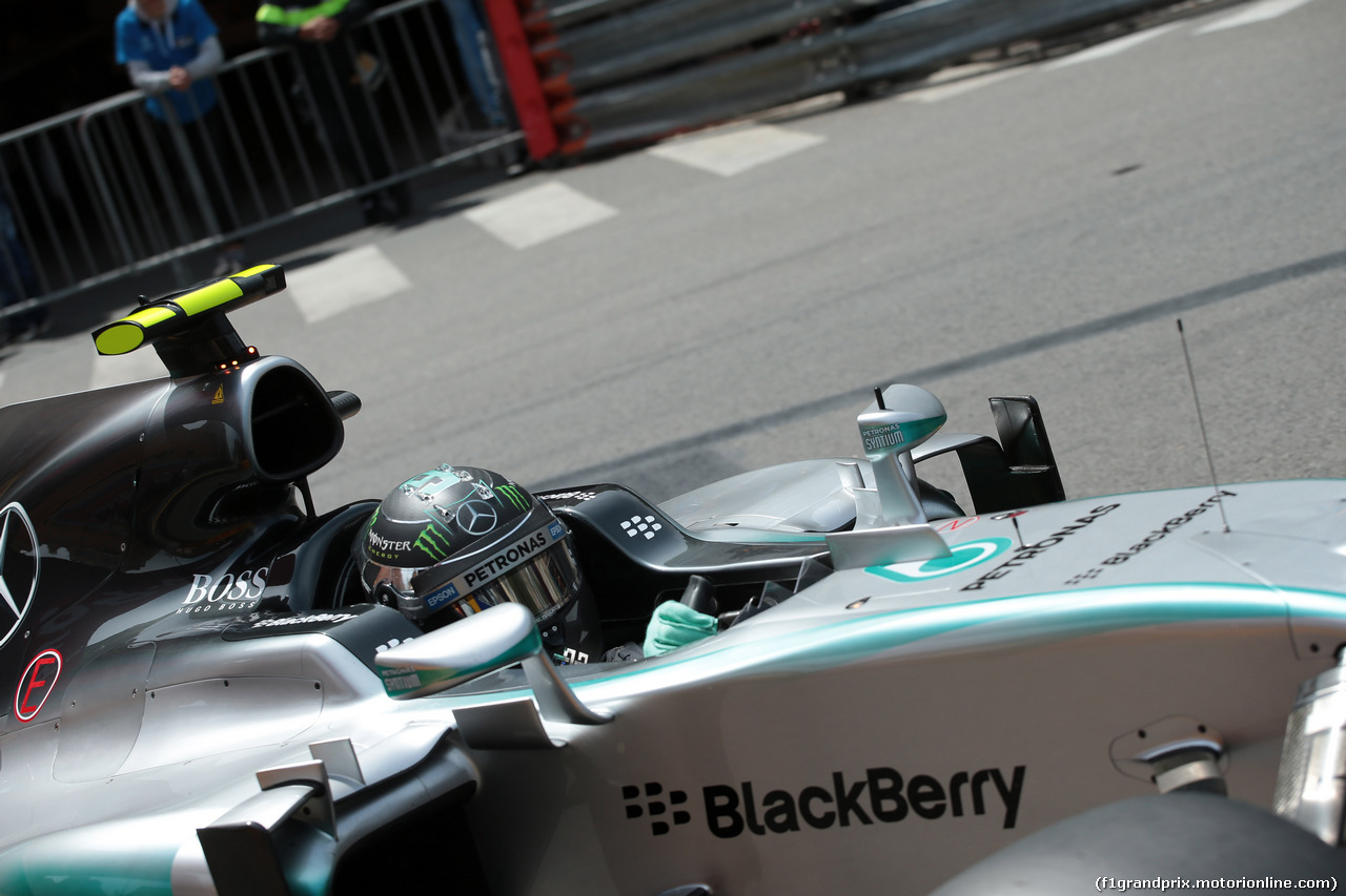 GP MONACO, 23.05.2015- Prove Libere 3, Nico Rosberg (GER) Mercedes AMG F1 W06