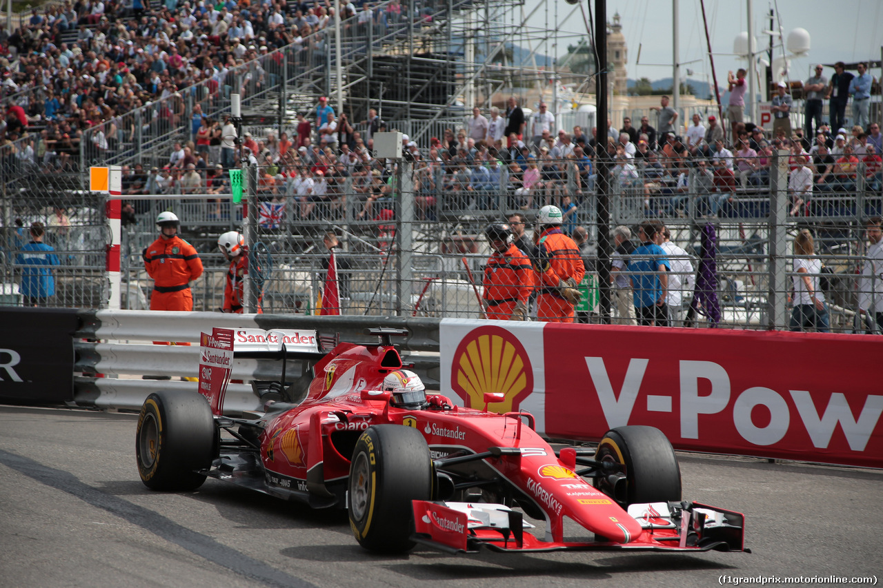 GP MONACO, 23.05.2015- Prove Libere 3, Sebastian Vettel (GER) Ferrari SF15-T