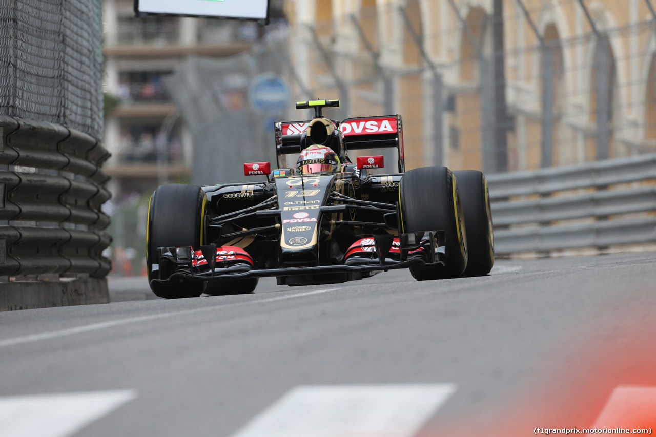GP MONACO, 23.05.2015- Prove Libere 3, Pastor Maldonado (VEN) Lotus F1 Team E23