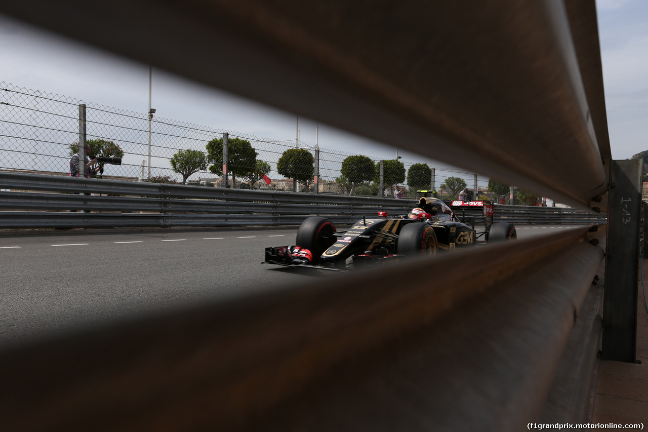 GP MONACO, 23.05.2015- Prove Libere 3, Pastor Maldonado (VEN) Lotus F1 Team E23