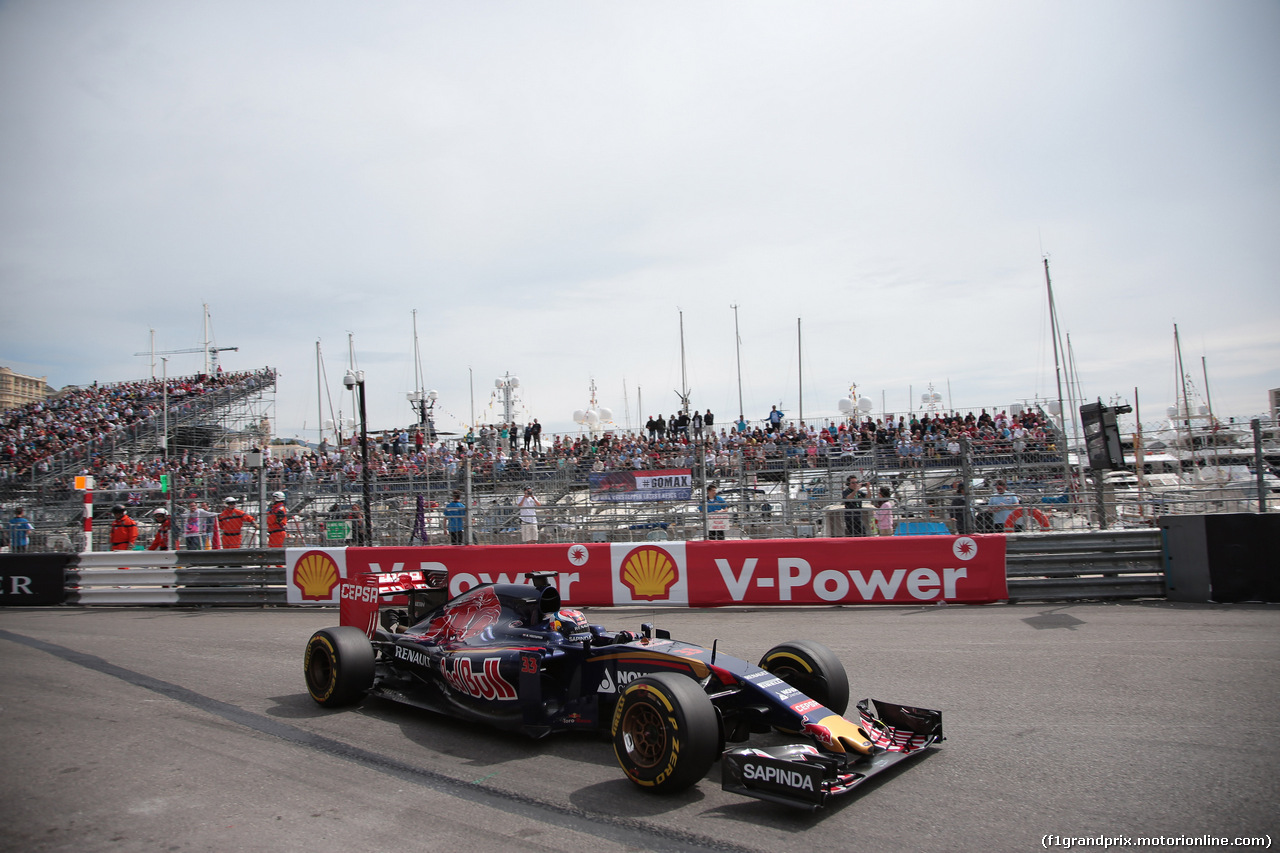 GP MONACO, 23.05.2015- Prove Libere 3, Max Verstappen (NED) Scuderia Toro Rosso STR10