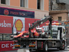 GP MONACO, 23.05.2015- free practice 3, Kimi Raikkonen (FIN) Ferrari SF15-T ont the tow  after the carsh