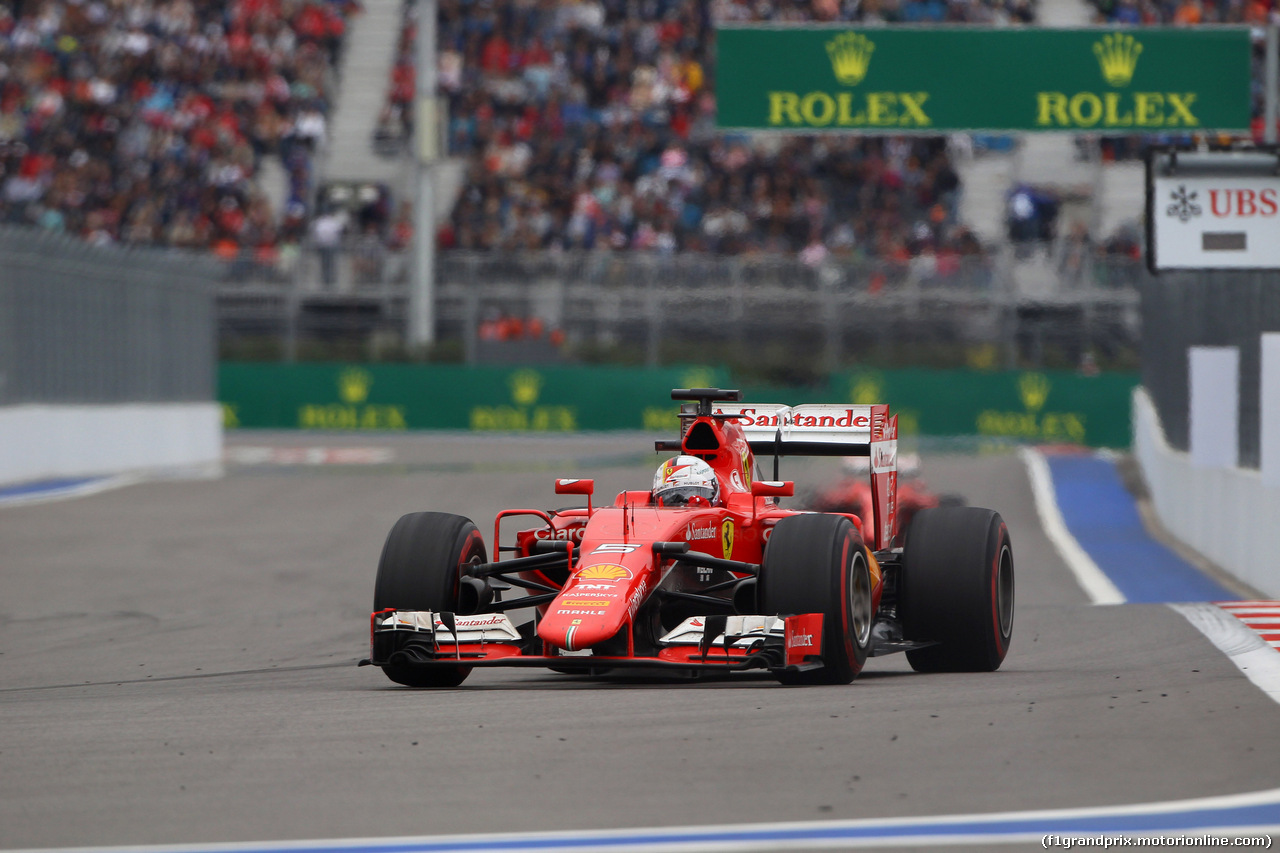 GP RUSSIA, 11.10.2015 - Gara, Sebastian Vettel (GER) Ferrari SF15-T