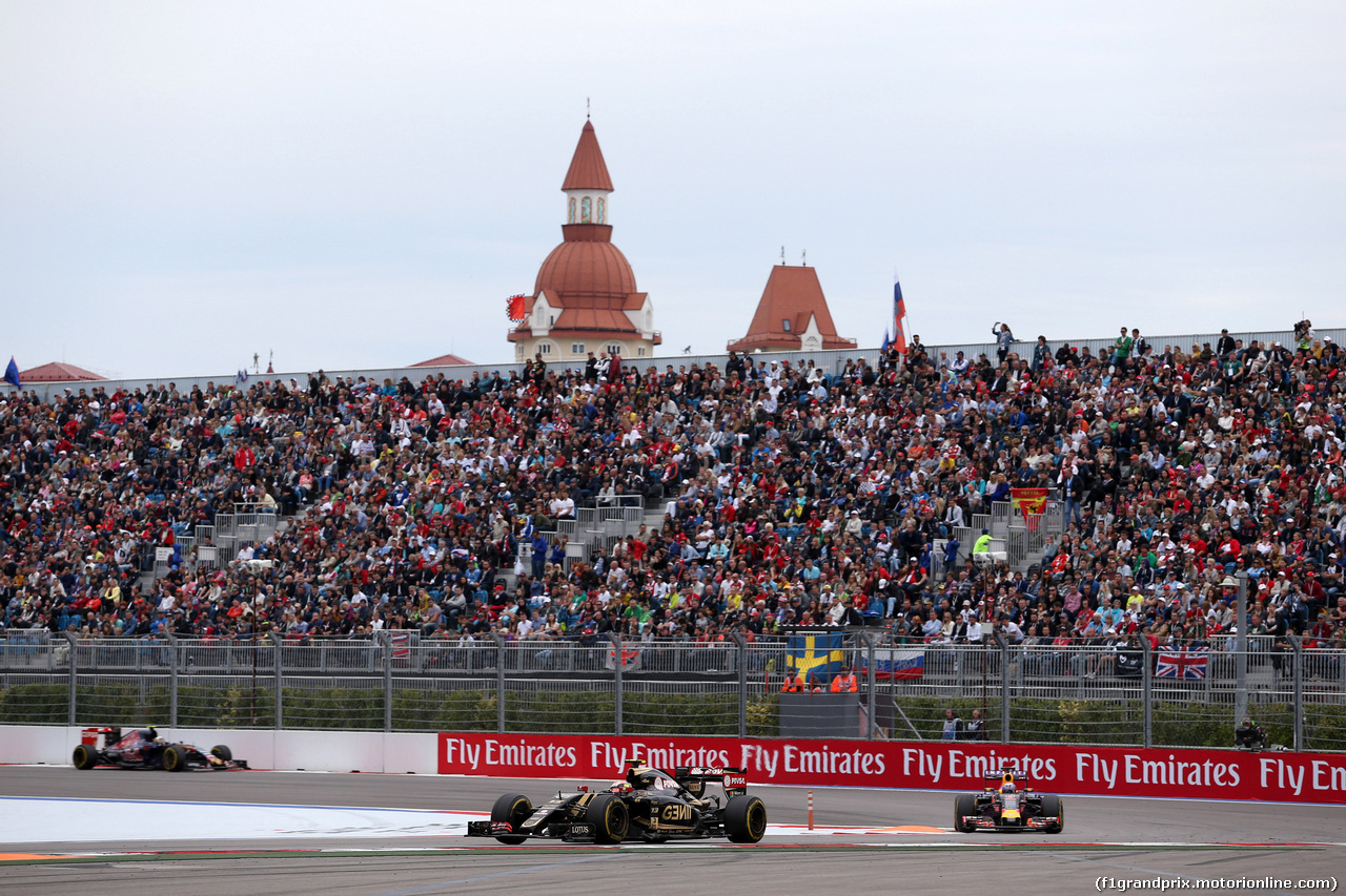 GP RUSSIA, 11.10.2015 - Gara, Pastor Maldonado (VEN) Lotus F1 Team E23