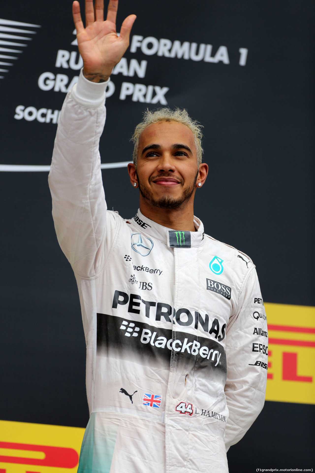 GP RUSSIA, 11.10.2015 - Gara, Lewis Hamilton (GBR) Mercedes AMG F1 W06 vincitore