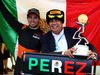 GP RUSSIA, 11.10.2015 - Gara, Festeggiamenti, terzo Sergio Perez (MEX) Sahara Force India F1 VJM08 with his father.