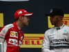 GP RUSSIA, 11.10.2015 - Gara, secondo Sebastian Vettel (GER) Ferrari SF15-T e Lewis Hamilton (GBR) Mercedes AMG F1 W06 vincitore