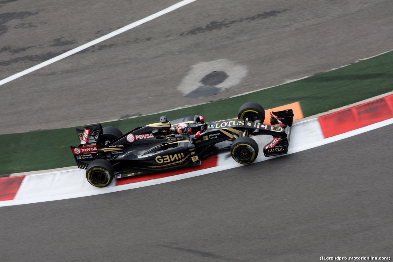 GP RUSSIA, 10.10.2015 - Prove Libere 3, Romain Grosjean (FRA) Lotus F1 Team E23