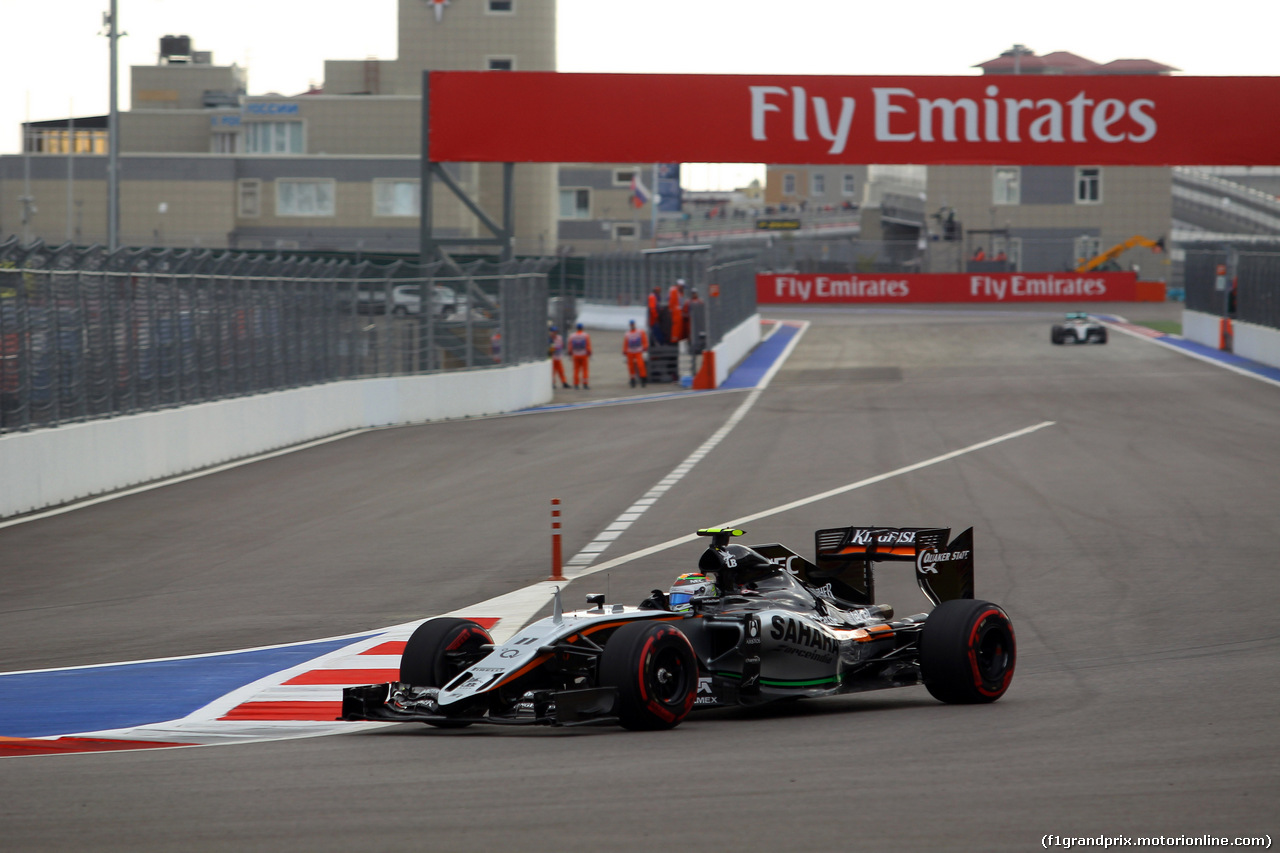 GP RUSSIA, 10.10.2015 -  Qualifiche, Sergio Perez (MEX) Sahara Force India F1 VJM08