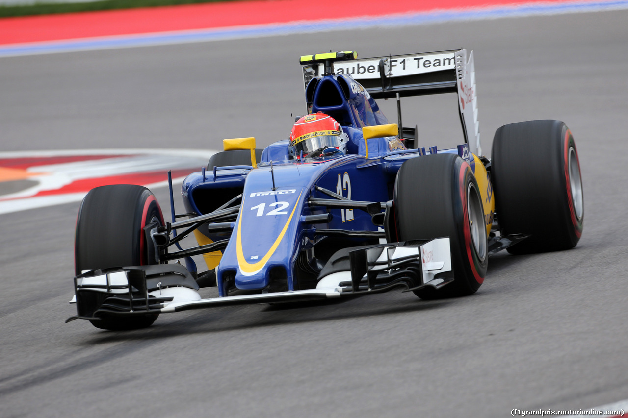 GP RUSSIA, 10.10.2015 -  Qualifiche, Felipe Nasr (BRA) Sauber C34