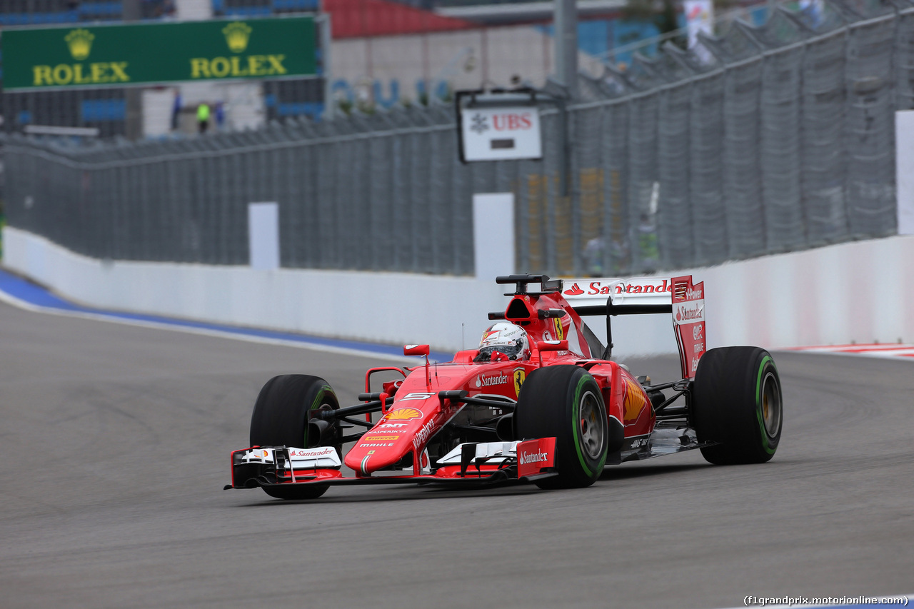 GP RUSSIA, 09.10.2015 - Prove Libere 1, Sebastian Vettel (GER) Ferrari SF15-T