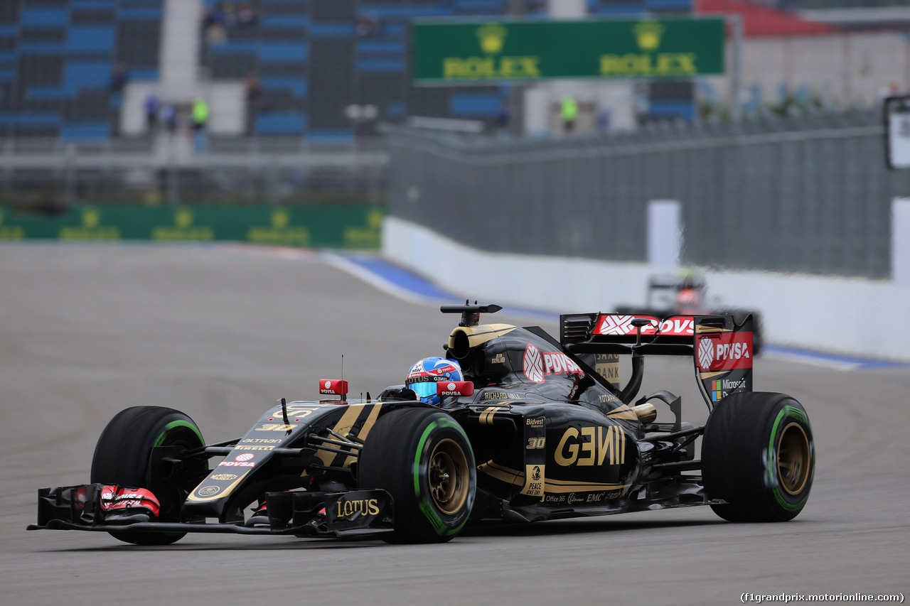 GP RUSSIA, 09.10.2015 - Prove Libere 1, Jolyon Palmer (GBR) Test Driver, Lotus F1 Team