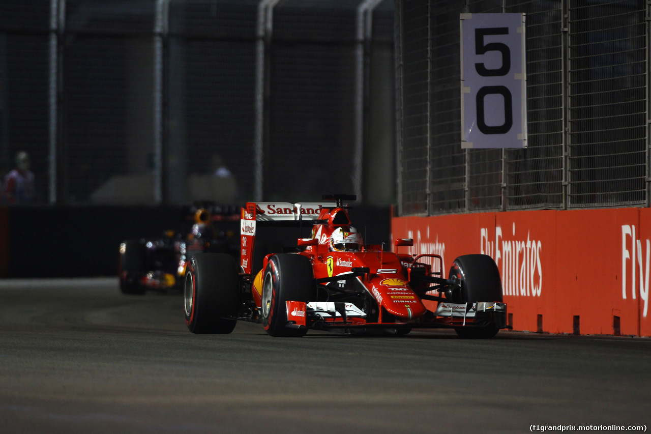 GP SINGAPORE, 20.09.2015 - Gara, Sebastian Vettel (GER) Ferrari SF15-T
