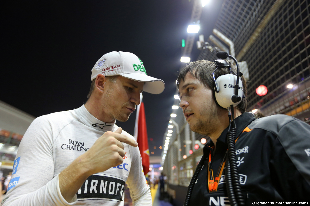 GP SINGAPORE, 20.09.2015 - Gara, Nico Hulkenberg (GER) Sahara Force India F1 VJM08
