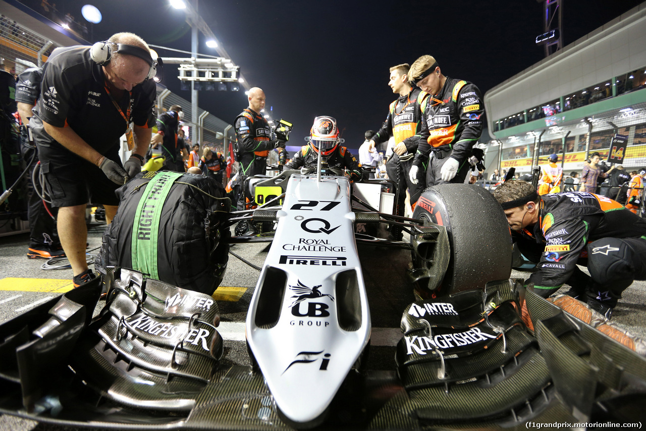 GP SINGAPORE, 20.09.2015 - Gara, Nico Hulkenberg (GER) Sahara Force India F1 VJM08