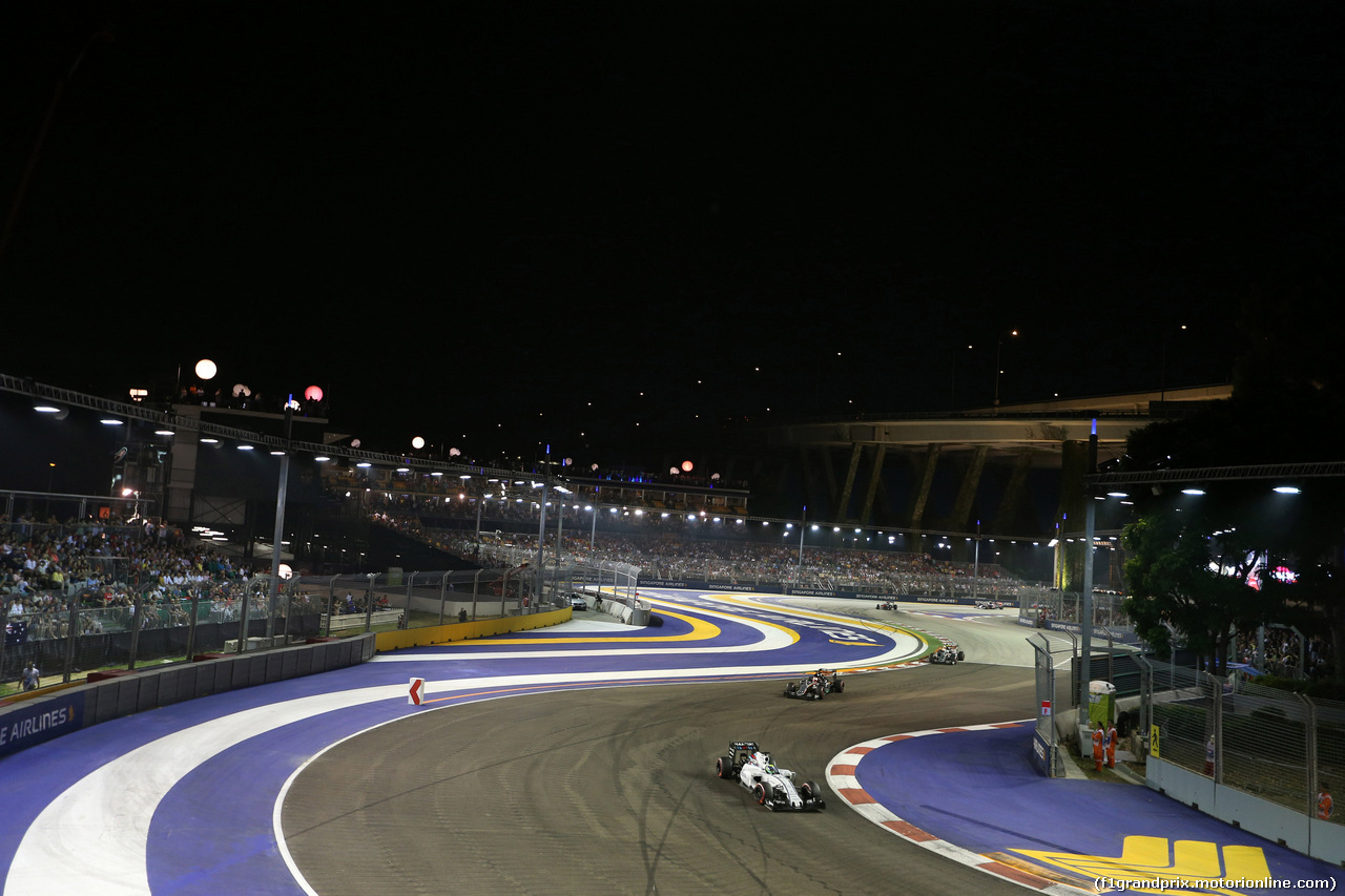 GP SINGAPORE, 20.09.2015 - Gara, Felipe Massa (BRA) Williams F1 Team FW37