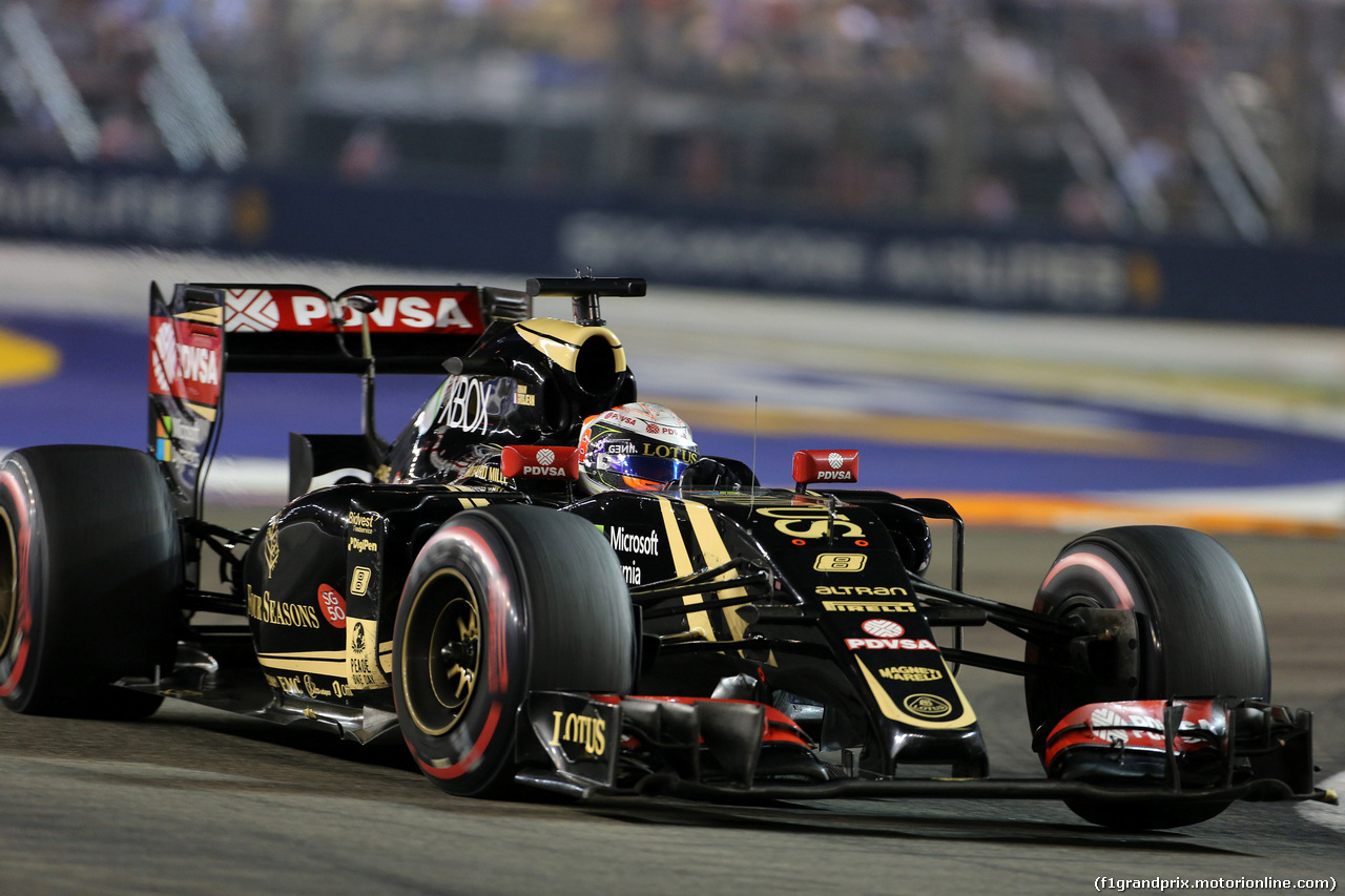 GP SINGAPORE, 20.09.2015 - Gara, Romain Grosjean (FRA) Lotus F1 Team E23
