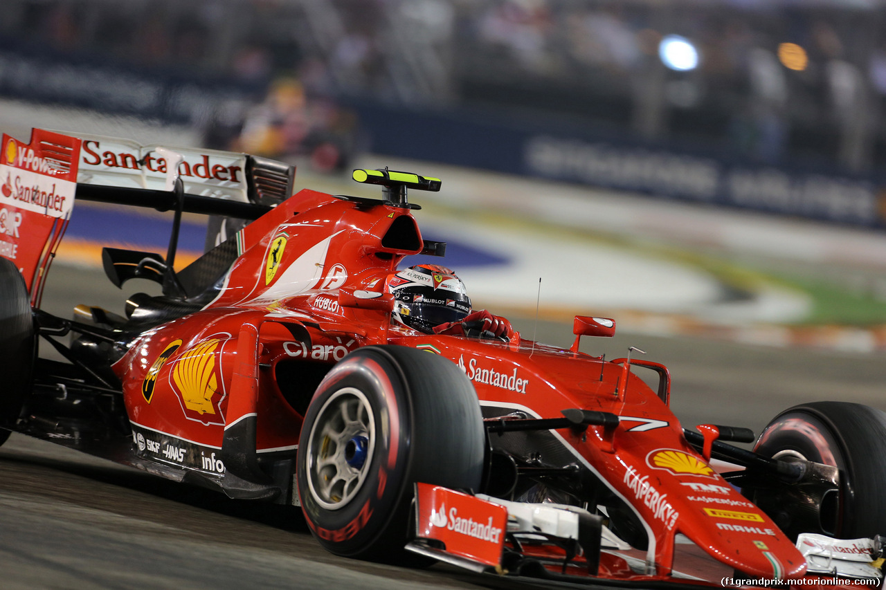 GP SINGAPORE, 20.09.2015 - Gara, Kimi Raikkonen (FIN) Ferrari SF15-T