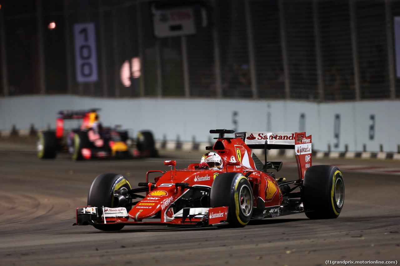GP SINGAPORE, 20.09.2015 - Gara, Sebastian Vettel (GER) Ferrari SF15-T