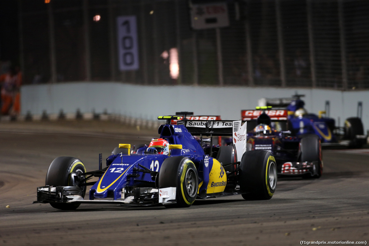 GP SINGAPORE, 20.09.2015 - Gara, Felipe Nasr (BRA) Sauber C34