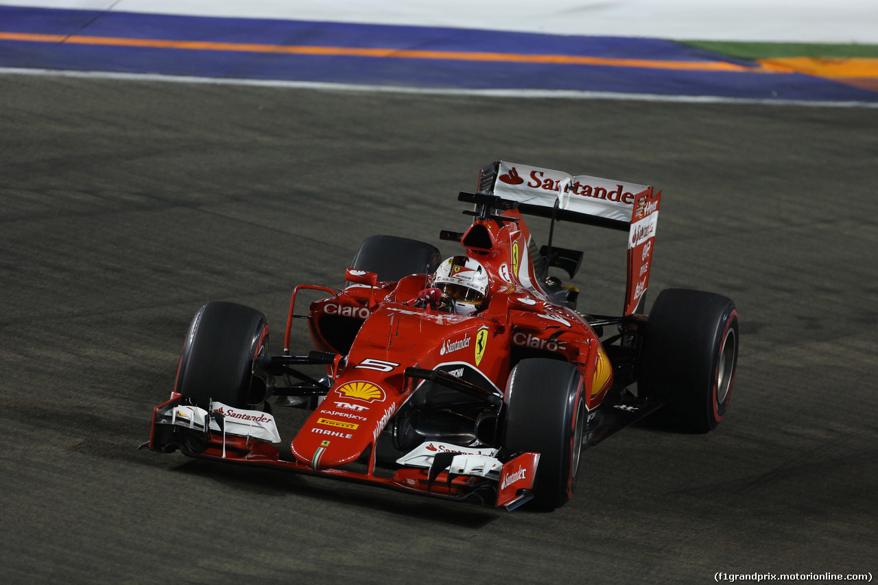 GP SINGAPORE, 20.09.2015 - Gara, Sebastian Vettel (GER) Ferrari SF15-T